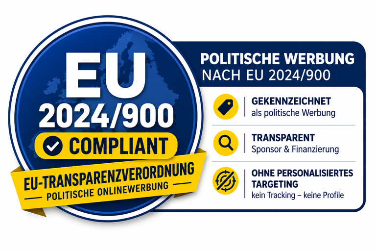 Politische Werbung nach EU-Verordnung 2024/900: gekennzeichnet, transparent und ohne personalisiertes Targeting